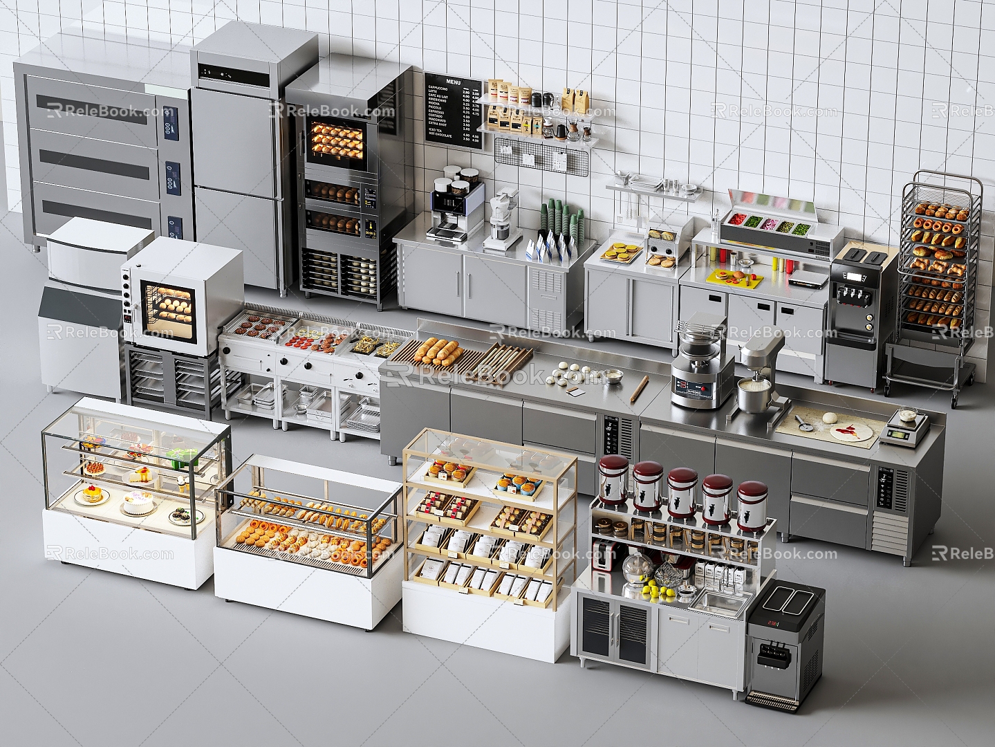 Modern Dessert Bakery Modern Dessert Bakery Cake Shop Bakery Cake Shop Kitchen Equipment Dessert Shop 3d model