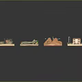 Diverse Scenic Components with Miniature Models in Desert Urban Green and Water Environments