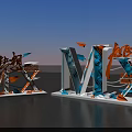 Artistic 3D MX Letter Installation with Flying Dreams FANGCHENG Decorative Design
