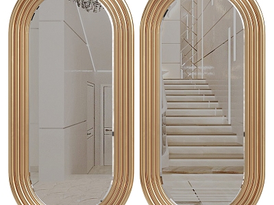 Light Luxury Mirror Full-length Mirror Floor Mirror model