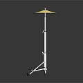 Drum Cymbal On Chrome Stand Reflective Surface Musical Instrument Setup Studio 3d model