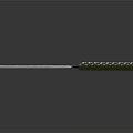 High Quality Kitchen Knife With Black Silver Textured Blade And Green Braided Handle