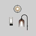 Modern Wall Lamps With Glass Shades For Home Interior Decorative Lighting