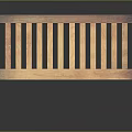 Wooden Bench Classic Design With Armrests Slatted Back And Slatted Seat