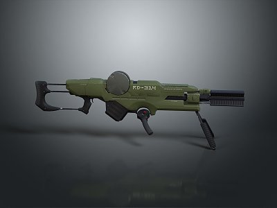 rifle semi-automatic rifle combat rifle battle rifle carbine war rifle attack rifle 3d model