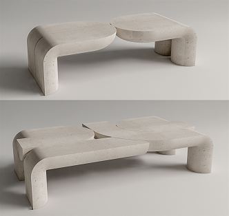 Modern bench 3d model