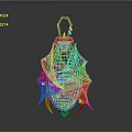 Metallic Decorative Vessel 3D Model With Hexagonal Top Wing Like Panels And Glowing Base