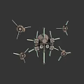 Sci Fi Character And Mechanical Creature In Futuristic Space Environment