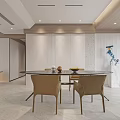 Modern Living Dining Room Interior Design With Sofa Cushions Marble Coffee Table And Wooden Wall
