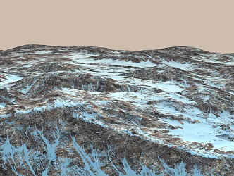 Snow Mountain Natural Scenery Mountain 3d model