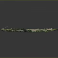 Detailed Terrain 3D Model With Vegetation Covered Areas And Pathways Structure 3d model