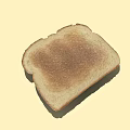 Crispy Brown Toast Slice With Baked Surface And Whole Grain Texture 3d model