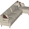 Retro Multiplayer Sofa 3d model