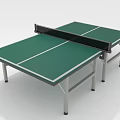 Green Tabletop Ping Pong Table Furniture with Metal Legs and Black Net Design
