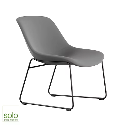 Stylish Modern Gray Dining Chair And Table Set With Black Metal Legs 3d model