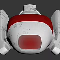 Red And White Automotive Tail Light With Metal Frame And Reflective Surface