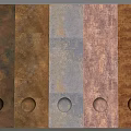 Stylish Wall Panels With Diverse Textures Warm Tones And Spheres 3d model