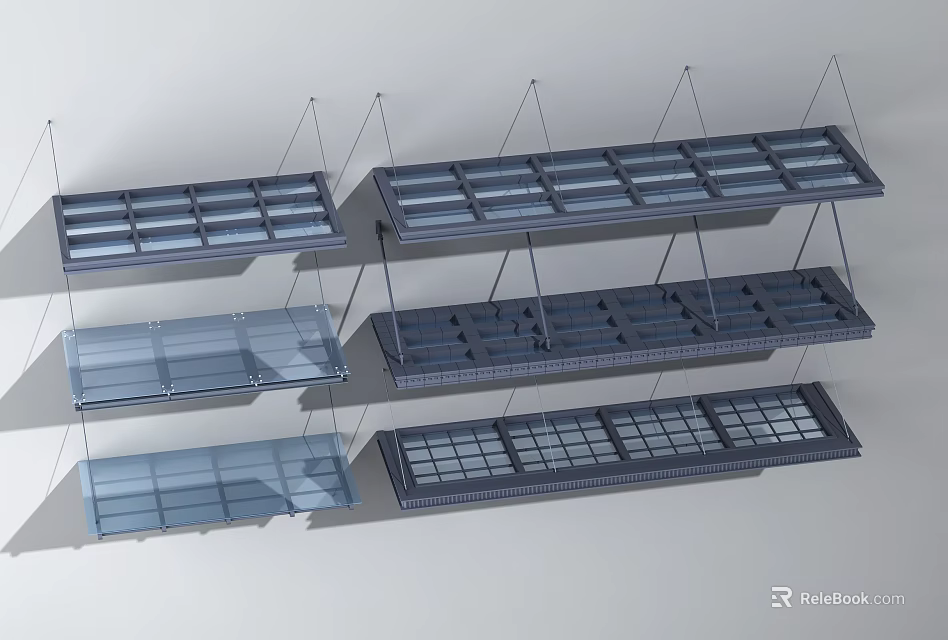 Modern Outdoor Hanging Awning With Metal Frame And Multiple Design Styles 3d model