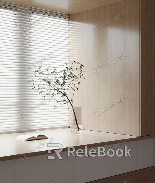 modern venetian blinds bay window bedroom curtain model