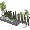 Bonsai Bonsai Ornaments Combination 3d model