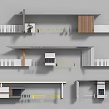 Modern Gate Entrance Gate Guard Security Pavilion 3d model