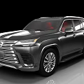 Luxury Dark Gray Lexus SUV With Modern Design Red Interior And Alloy Wheels