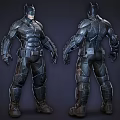 Batman Action Figure With Front And Back Views Detailed Armor And Cape
