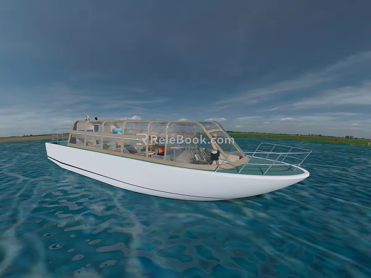 Modern Cruise Boat 3d model