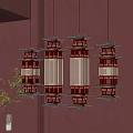 New Chinese Chandelier 3d model