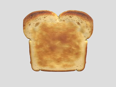 Golden Brown Toasted Bread With Crispy Edges And Soft Interior Texture 3d model