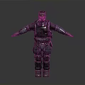 3D Combat Character Model With Tactical Gear Goggles And Outstretched Arms