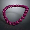 Purple Beaded Bracelet With Smooth Round Shiny Beads As Fashionable Accessory
