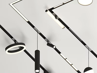 Modern Downlights and Spotlights for Ceiling Lighting with Sleek Design 3d model