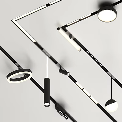 Modern Downlights and Spotlights for Ceiling Lighting with Sleek Design 3d model