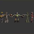 Colorful Toy Characters And Creatures Holding Hands In Circle Formation