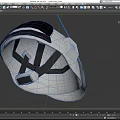 Futuristic Tactical Weapon Helmet With Transparent Visor And White Control Panel