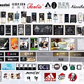 Advertising Billboards with Various Designs Including Chalkboard Style and Brand Logos