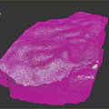 Raw Natural Stone With Green White Yellow Surface And Colorful Specks