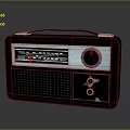 Vintage Black Portable Computer With Knob Dial And Grille Design 3d model