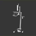Adjustable Mobile Medical Workstation With Monitor Keyboard And Wheeled Stand