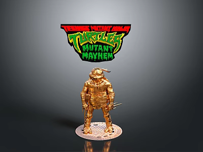 Teenage Mutant Ninja Turtles Mutant Mayhem Golden Character Statue Figure 3d model