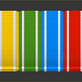 Vibrant Curved Multicolor Stripes Design With Yellow Green Blue And Red Hues