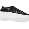 Reebok Black And White Mesh Sneakers With White Sole And Brand Logo