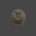 Detailed Brown Textured Segmented Organic Shape 3D Model Digital Rendering
