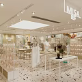 MISA Modern Clothing Store With Clothing Racks Mannequins Display Shelves And Bright Lighting