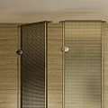 Elegant Modern Brass Mesh Room Divider Screen For Interior Decor 3d model