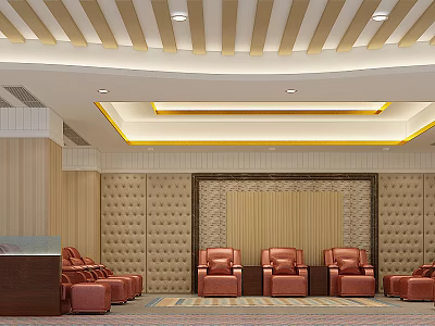 Light Luxury Foot Bath Room Rest Hall 3d model