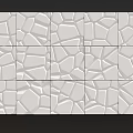 Modern White Textured Decorative Wall Panel With Irregular Geometric Pattern Design 3d model