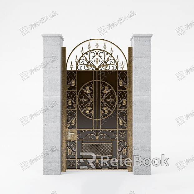 European-style gate gate community gate iron gate European-style wrought iron villa model