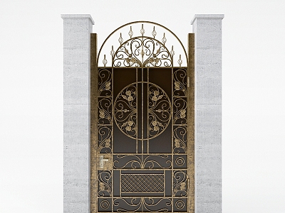 European-style gate community gate iron gate European-style wrought iron villa model